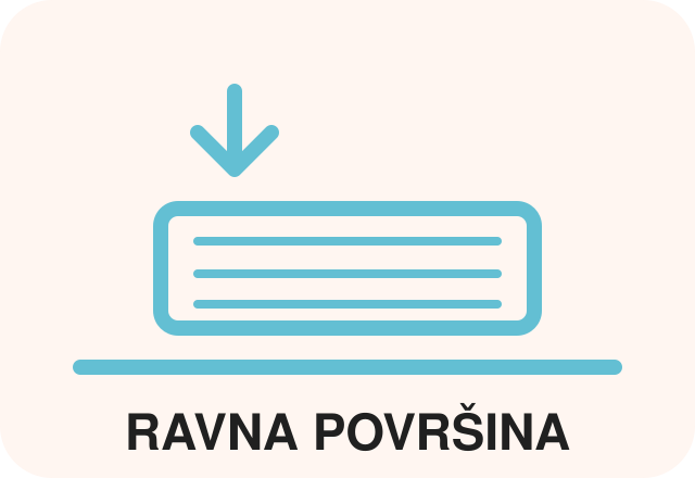 Testna ploščica na ravni površini